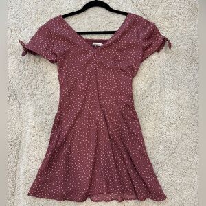 Barely worn Abercrombie dark Pink polka dot dress